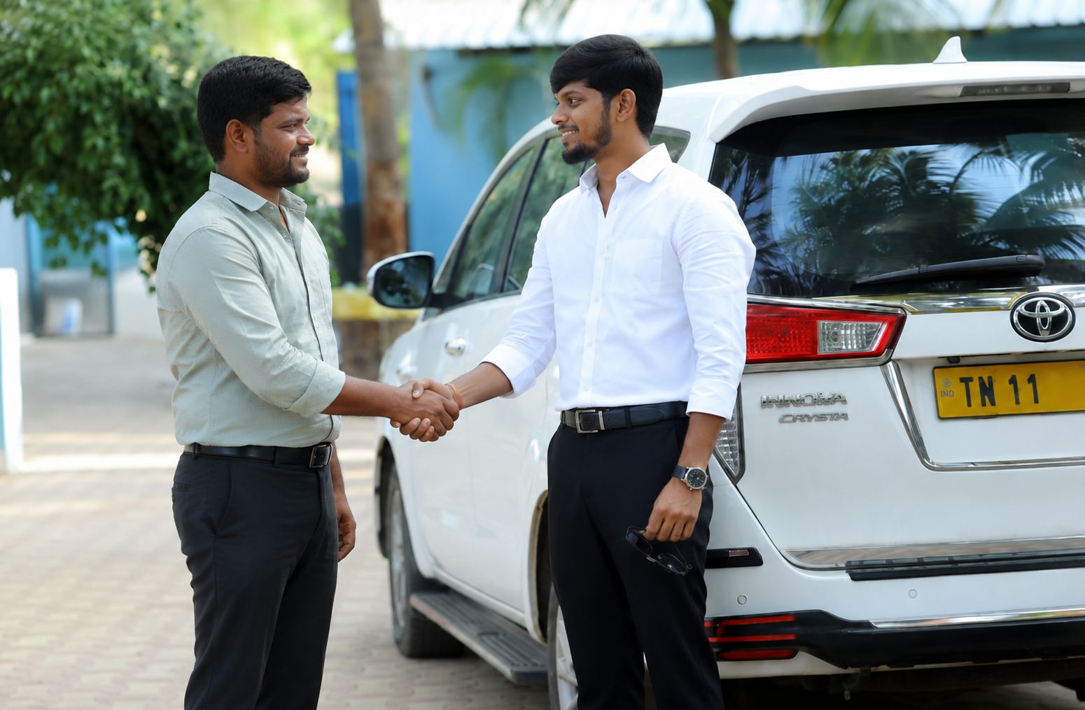 Happy client handshake after closing the deal